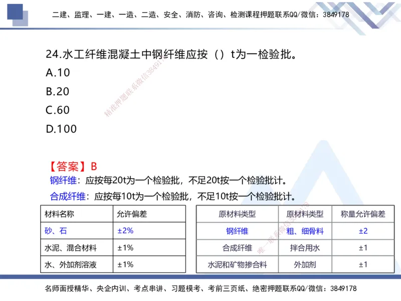 01.2025张芬-易错易混题讲解-水利_2026年一级建造师_2026年一建水利_2025年一建水利SVIP_04-冲刺串讲✿考点强化✿小灶集训_37-水利《易错易混讲解》张芬HX_讲义