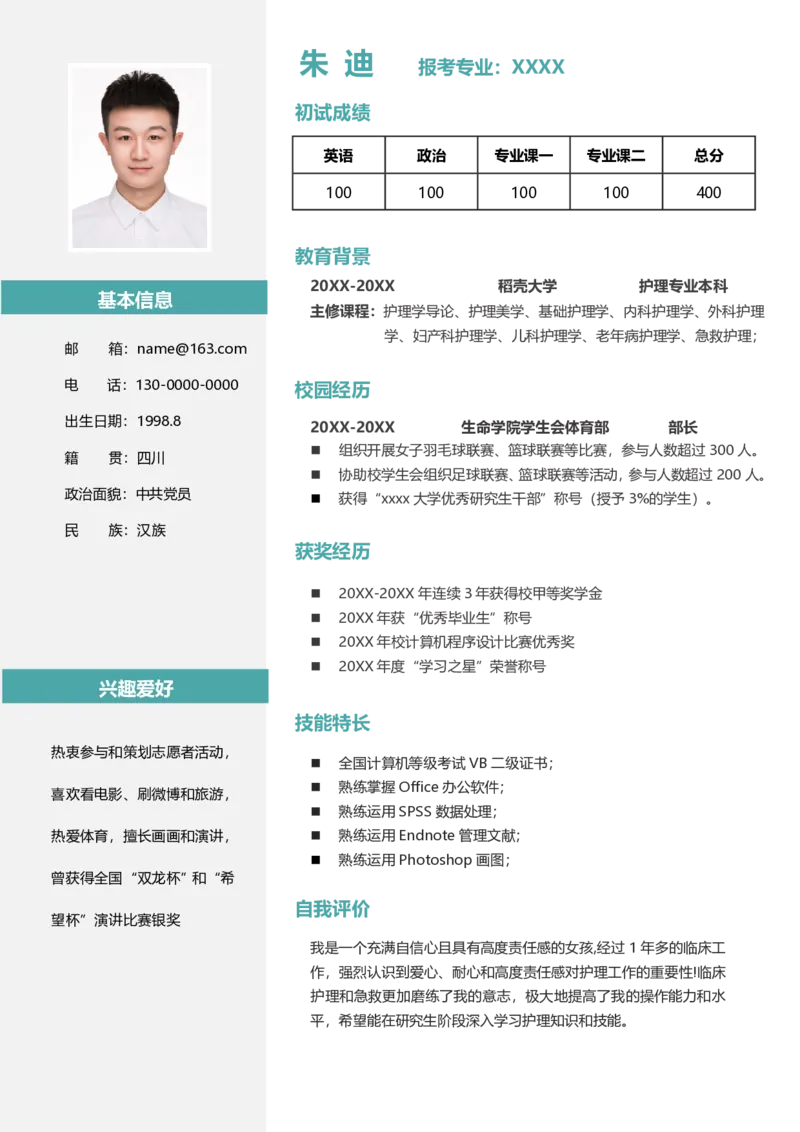 护理_26考研复试_10考研复试资料25_2025考研复试简历124款_按专业分类