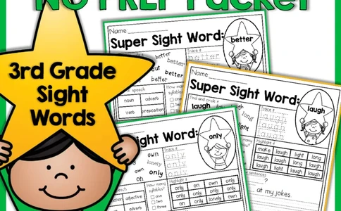 5自然拼读SightWords(启蒙阅读高频词）_幼小衔接全套_幼小衔接资料大全_幼小衔接资料1️⃣_017高频词翻翻卡500页_五个级别高频词SightWords练习纸​