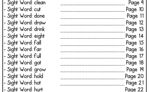 5自然拼读SightWords(启蒙阅读高频词）_幼小衔接全套_幼小衔接资料大全_幼小衔接资料1️⃣_017高频词翻翻卡500页_五个级别高频词SightWords练习纸​