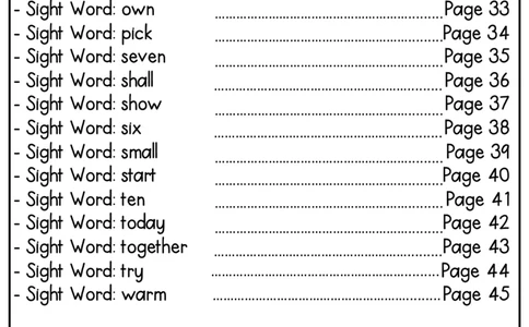 5自然拼读SightWords(启蒙阅读高频词）_幼小衔接全套_幼小衔接资料大全_幼小衔接资料1️⃣_017高频词翻翻卡500页_五个级别高频词SightWords练习纸​