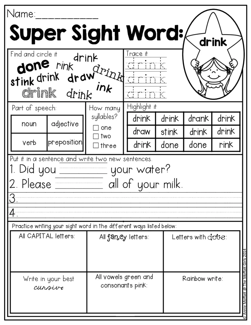 5自然拼读SightWords(启蒙阅读高频词）_幼小衔接全套_幼小衔接资料大全_幼小衔接资料1️⃣_017高频词翻翻卡500页_五个级别高频词SightWords练习纸​