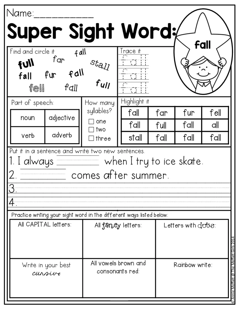 5自然拼读SightWords(启蒙阅读高频词）_幼小衔接全套_幼小衔接资料大全_幼小衔接资料1️⃣_017高频词翻翻卡500页_五个级别高频词SightWords练习纸​