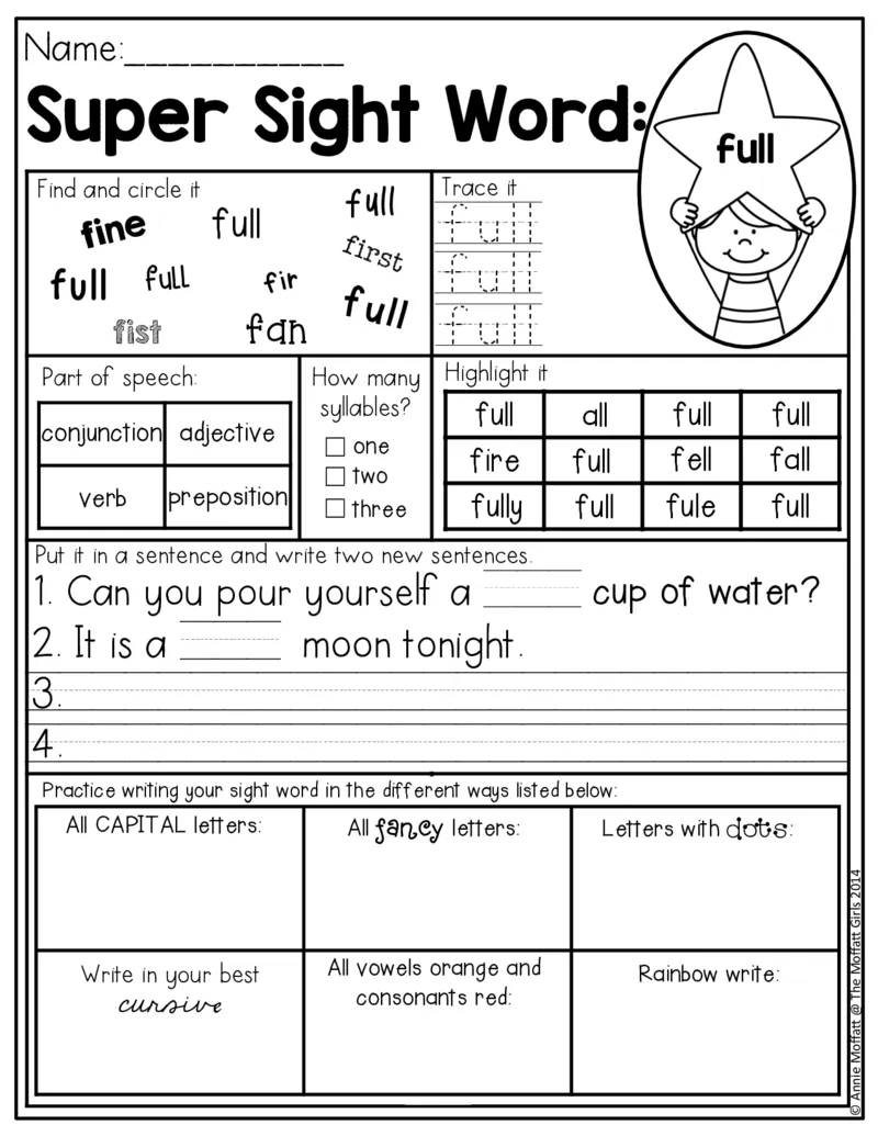5自然拼读SightWords(启蒙阅读高频词）_幼小衔接全套_幼小衔接资料大全_幼小衔接资料1️⃣_017高频词翻翻卡500页_五个级别高频词SightWords练习纸​