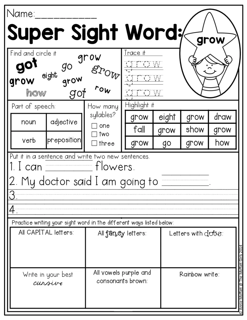 5自然拼读SightWords(启蒙阅读高频词）_幼小衔接全套_幼小衔接资料大全_幼小衔接资料1️⃣_017高频词翻翻卡500页_五个级别高频词SightWords练习纸​