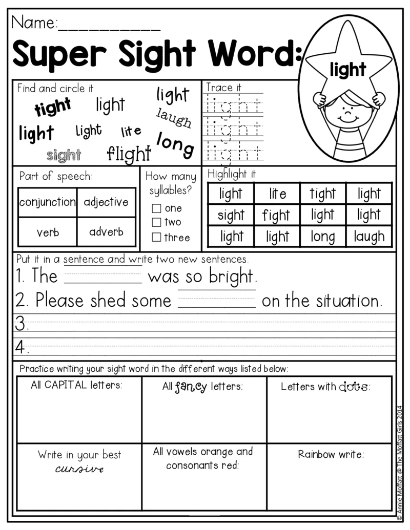 5自然拼读SightWords(启蒙阅读高频词）_幼小衔接全套_幼小衔接资料大全_幼小衔接资料1️⃣_017高频词翻翻卡500页_五个级别高频词SightWords练习纸​