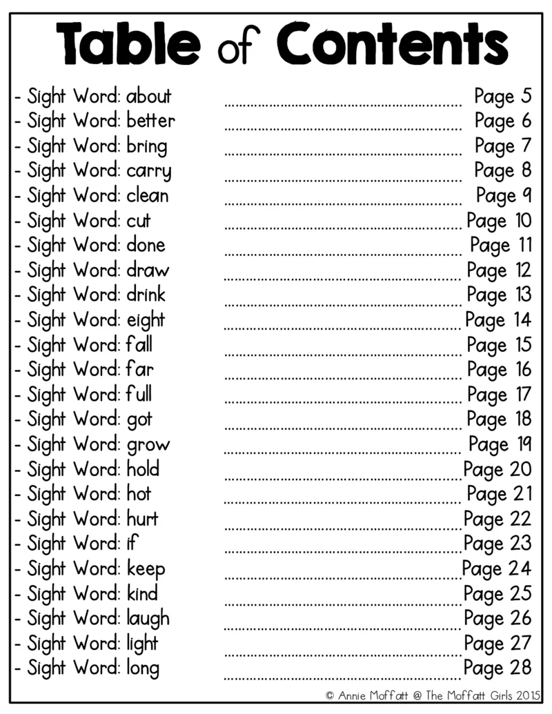 5自然拼读SightWords(启蒙阅读高频词）_幼小衔接全套_幼小衔接资料大全_幼小衔接资料1️⃣_017高频词翻翻卡500页_五个级别高频词SightWords练习纸​