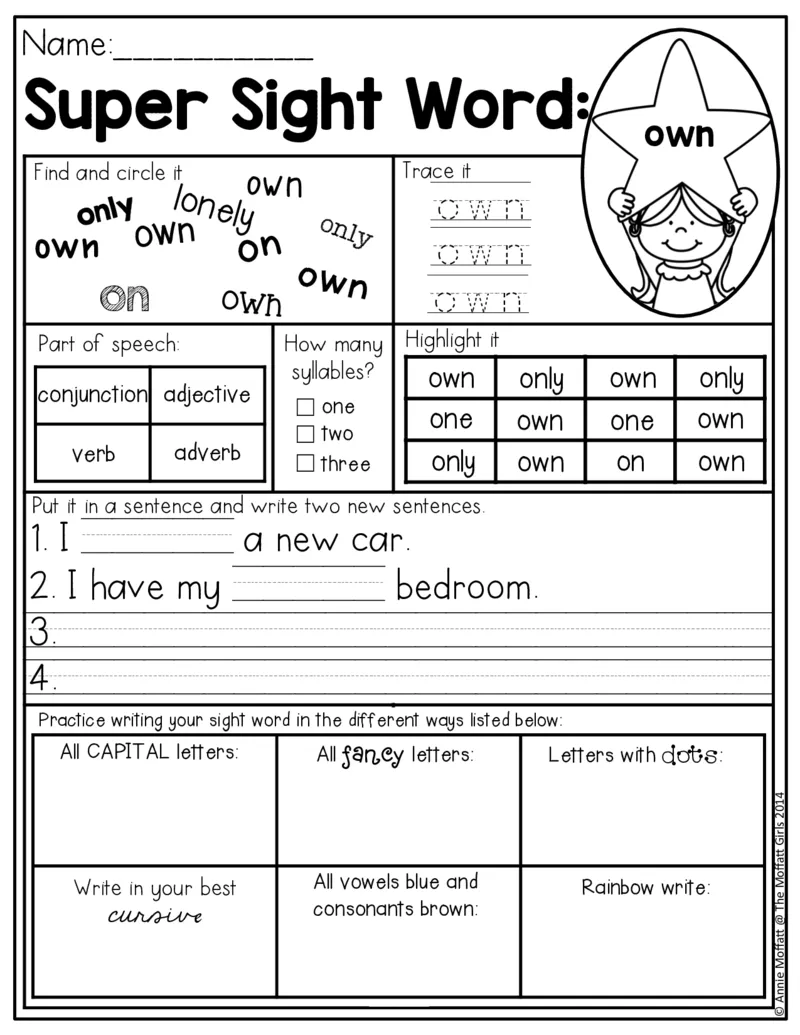 5自然拼读SightWords(启蒙阅读高频词）_幼小衔接全套_幼小衔接资料大全_幼小衔接资料1️⃣_017高频词翻翻卡500页_五个级别高频词SightWords练习纸​