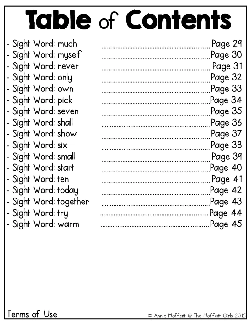 5自然拼读SightWords(启蒙阅读高频词）_幼小衔接全套_幼小衔接资料大全_幼小衔接资料1️⃣_017高频词翻翻卡500页_五个级别高频词SightWords练习纸​
