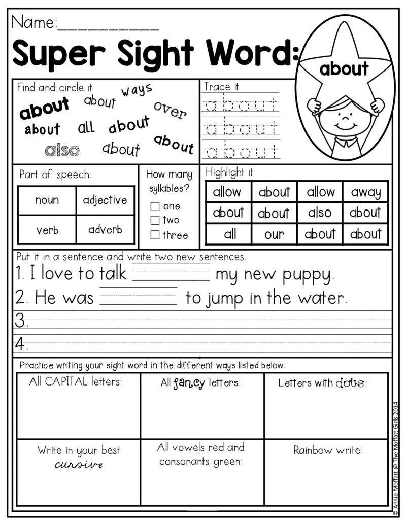 5自然拼读SightWords(启蒙阅读高频词）_幼小衔接全套_幼小衔接资料大全_幼小衔接资料1️⃣_017高频词翻翻卡500页_五个级别高频词SightWords练习纸​