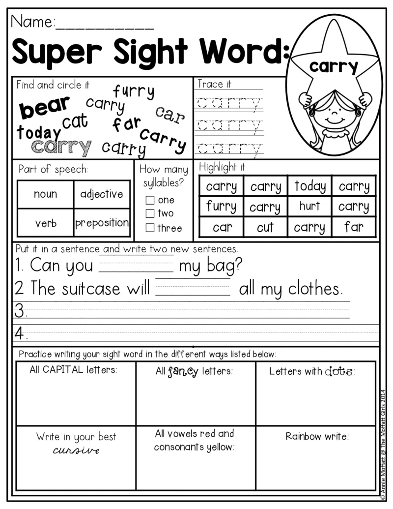 5自然拼读SightWords(启蒙阅读高频词）_幼小衔接全套_幼小衔接资料大全_幼小衔接资料1️⃣_017高频词翻翻卡500页_五个级别高频词SightWords练习纸​