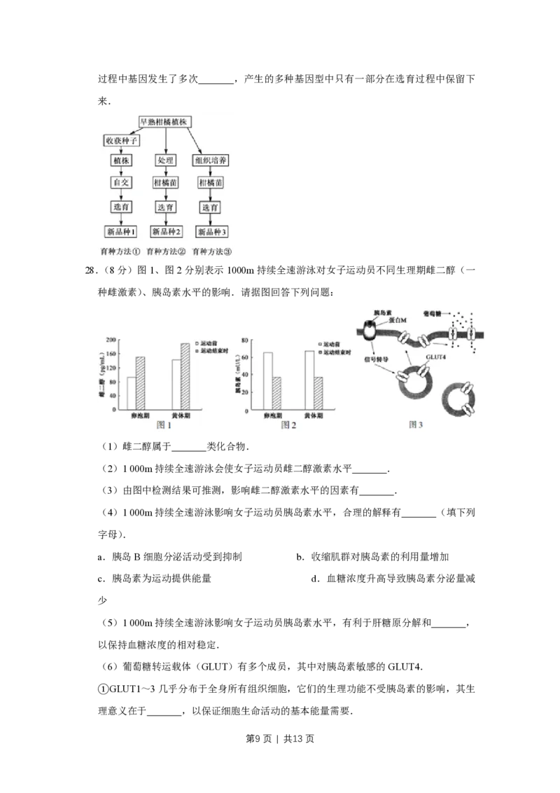 2017年高考生物试卷（江苏）（空白卷）_生物历年高考真题_新&middot;PDF版2008-2025&middot;高考生物真题_生物（按试卷类型分类）2008-2025_自主命题卷&middot;生物（2008-2025）_江苏自主命题&middot;生物（2008-2025）