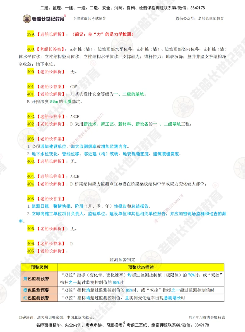 05老船长一建市政&mdash;&mdash;点题强化直播05-答案_2026年一级建造师_2026年一建市政_2025年一建市政SVIP_04-冲刺串讲✿考点强化✿小灶集训_40-市政《点题强化班》老船长JQ推荐_讲义