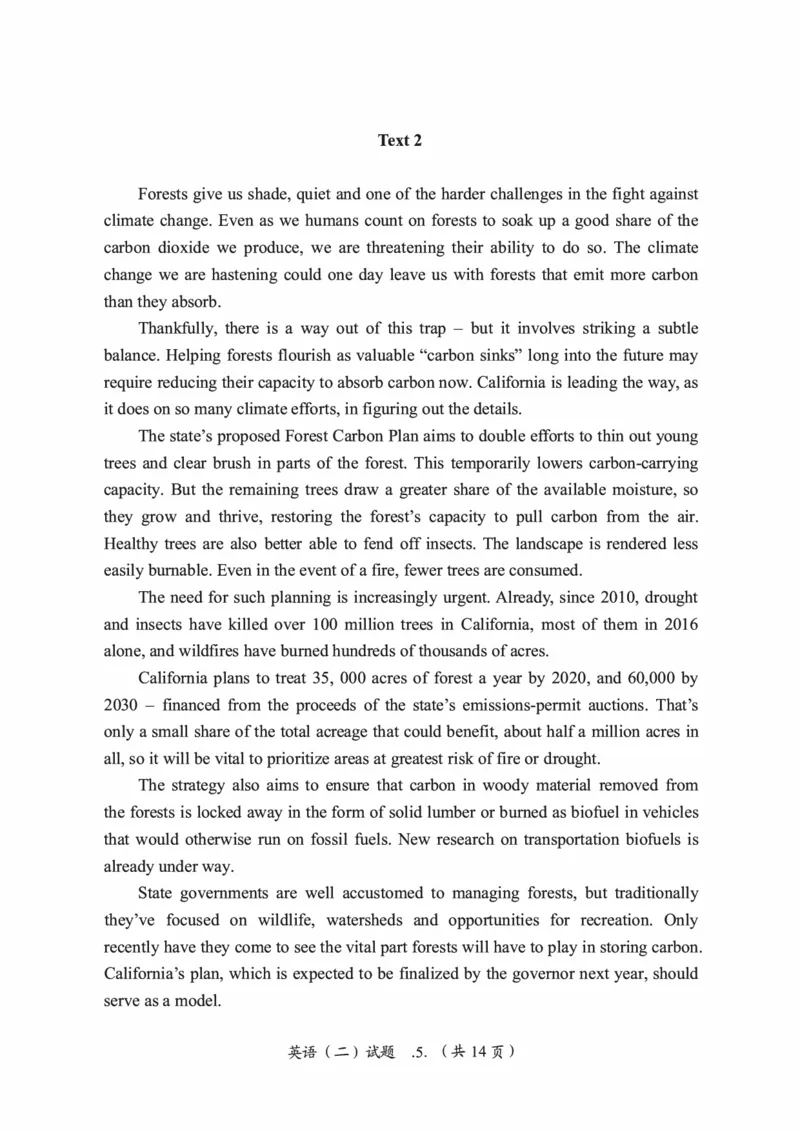 2019年考研英语二真题（可复制搜索查词）(1)_❤️2.2010-2024年考研英语二真题及解析_01、真题部分