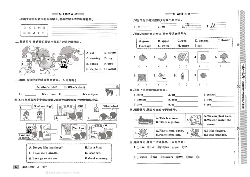24秋《非常海淀单元测试AB卷》英语人教版3上_2024年人教版小学数学一二三四五六年级上册下册期中期末试a0747_小学全科《同步练习+精品试卷》打包下载（1-6年级单元月考期中期末试卷）