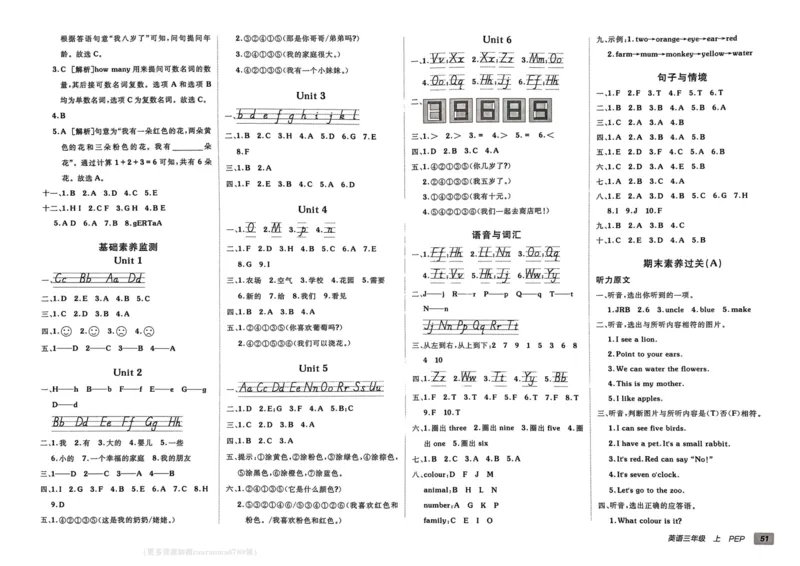 24秋《非常海淀单元测试AB卷》英语人教版3上_2024年人教版小学数学一二三四五六年级上册下册期中期末试a0747_小学全科《同步练习+精品试卷》打包下载（1-6年级单元月考期中期末试卷）