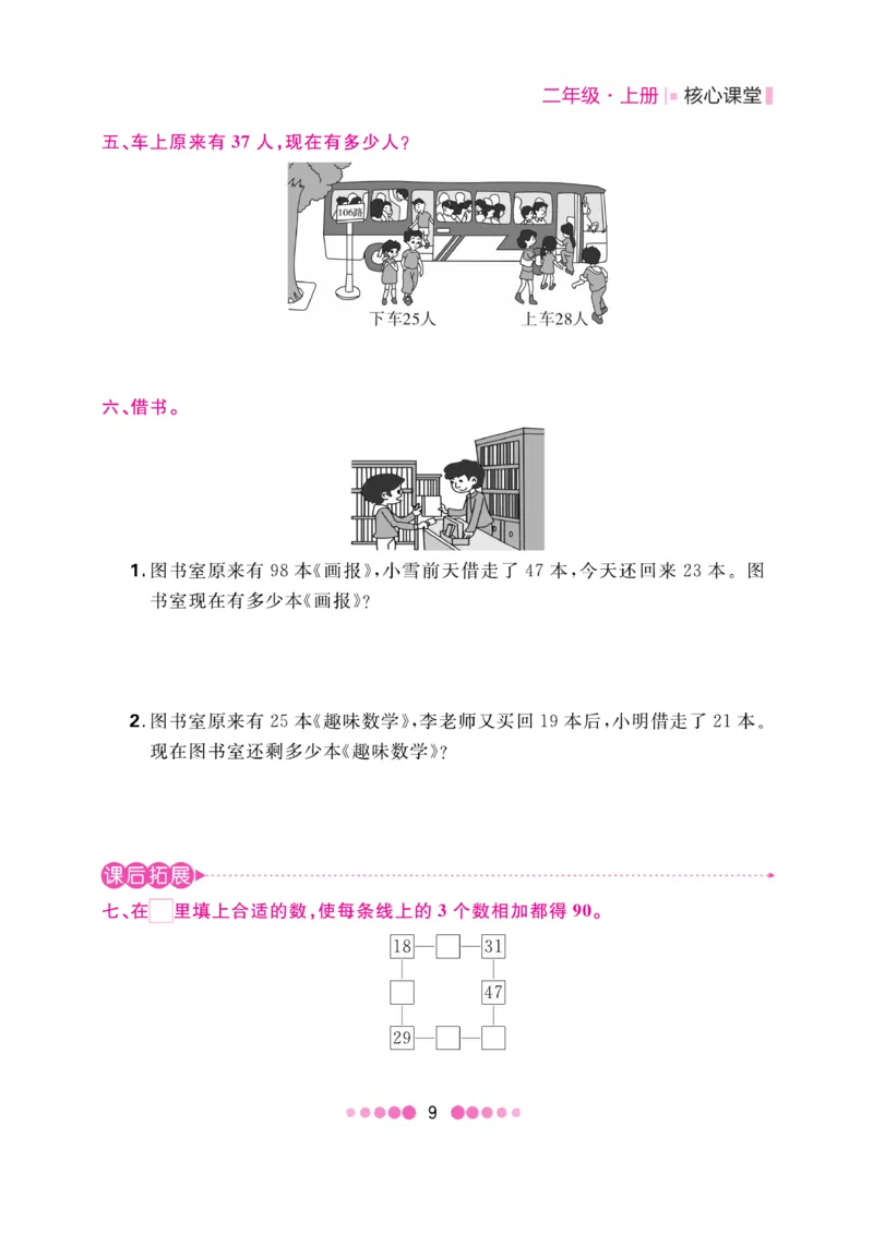 《核心课堂》2年级数学上册（冀教版）书_2024年人教版小学数学一二三四五六年级上册下册期中期末试a0747_小学全科《同步练习+精品试卷》打包下载（1-6年级单元月考期中期末试卷）