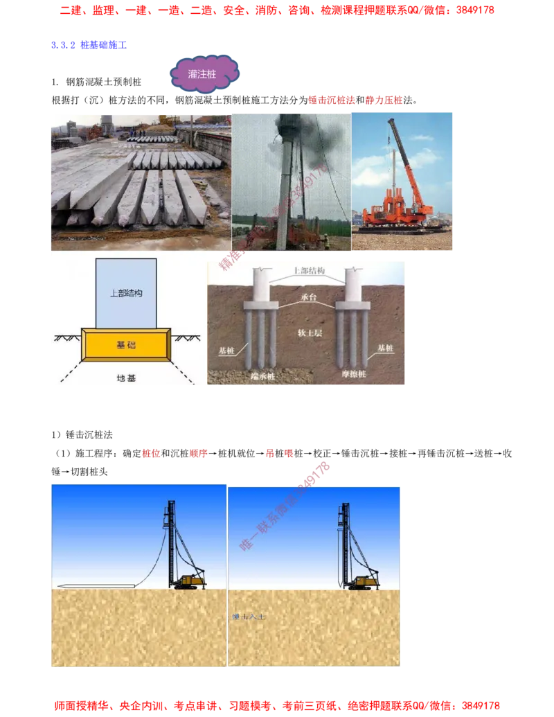 11.33-第1篇-第3章-3.3.2-桩基础施工（一）_2026年一级建造师_2026年一建建筑_2025年一建建筑SVIP_02-基础精讲✿高端面授✿深度强化_22-建筑《教材精讲班》金月SMR推荐_03.第三章