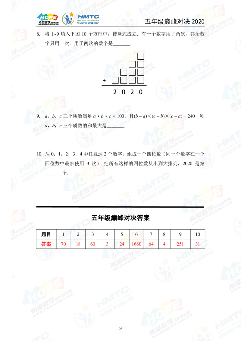 2024年5年级完整版_希望杯IHC