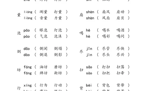 2.8-二下语文多音字汇总归纳_二年级上下册资料_小学二年级学习资料-25年更新版_2-02、小学二年级语文下册_2-2-2、练习题、作业、试题、试卷_专项练习