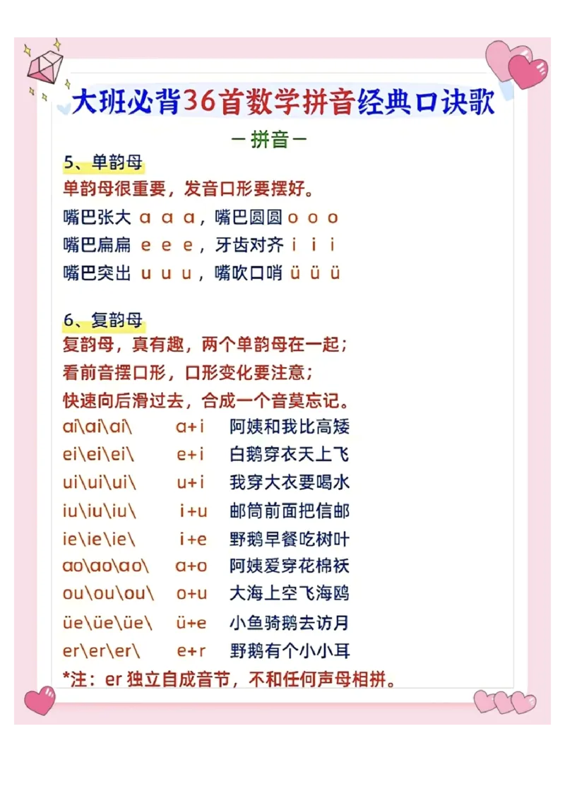 幼小衔接口诀_幼小语数英专项资料_幼小数学专项