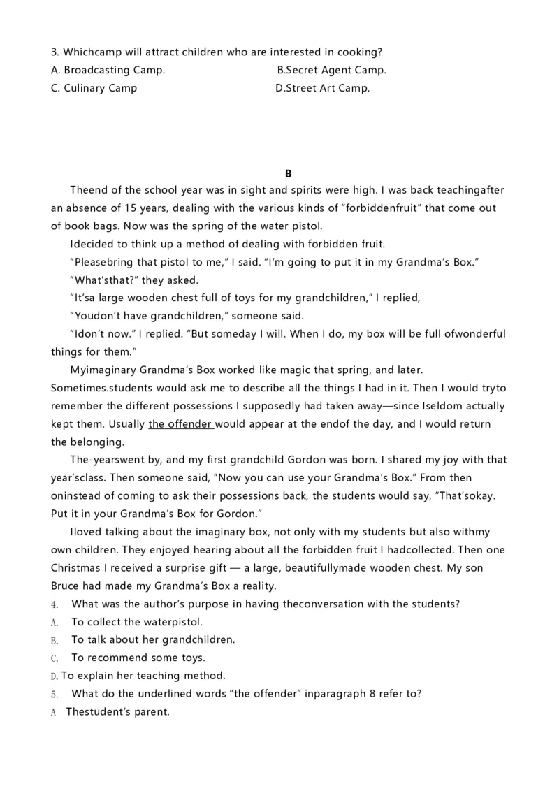 2020年高考英语试卷（新高考Ⅱ卷）（海南）（空白卷）_英语历年高考真题_新&middot;Word版2008-2025&middot;高考英语真题_英语（按年份分类）2008-2025_2020&middot;高考英语真题