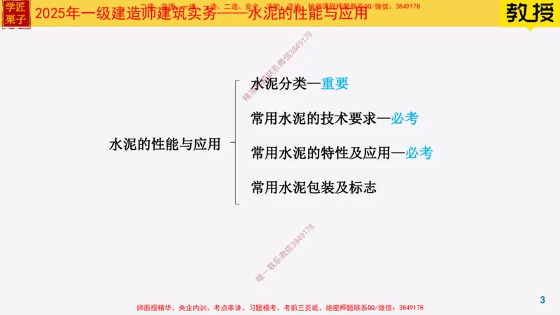 12-水泥的性能与应用_2026年一级建造师_2026年一建建筑_2025年一建建筑SVIP_02-基础精讲✿高端面授✿深度强化_08-建筑《超级精讲班》栗子XJ_25精讲讲义