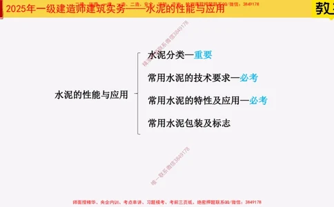 12-水泥的性能与应用_2026年一级建造师_2026年一建建筑_2025年一建建筑SVIP_02-基础精讲✿高端面授✿深度强化_08-建筑《超级精讲班》栗子XJ_25精讲讲义