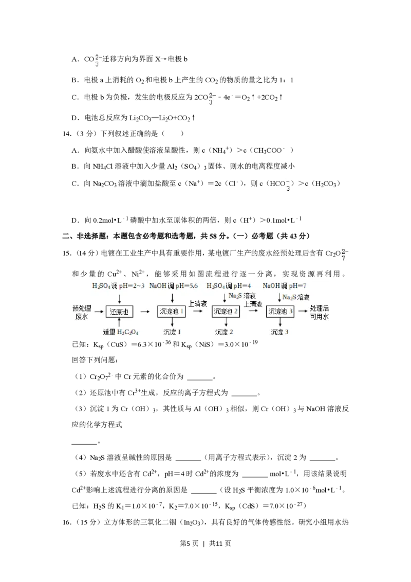 2021年高考化学试卷（重庆）（空白卷）_历年高考真题合集_化学历年高考真题_新&middot;PDF版2008-2025&middot;高考化学真题_化学（按年份分类）2008-2025_2021&middot;高考化学真题