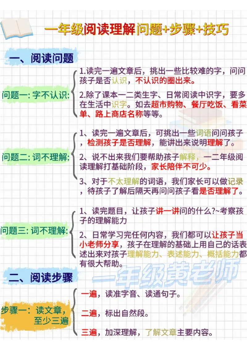 1087一年级阅读理解答题技巧大全_一年级上下册资料_一年级下册小红书同款资料_一下数学