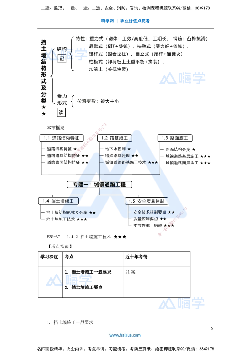 10.2025王欢-3D实景通关-专题一（9）挡土墙施工_2026年一级建造师_2026年一建市政_2025年一建市政SVIP_02-基础精讲✿高端面授✿深度强化_27-市政《实景精讲通关》王欢HX_讲义