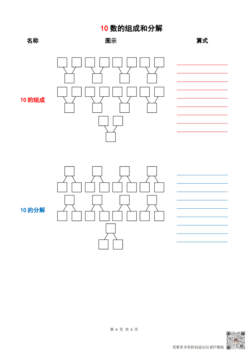 10以内数的组成与分解(1)_一年级上下册资料_一年级上册小红书同款资料_一年级(1)