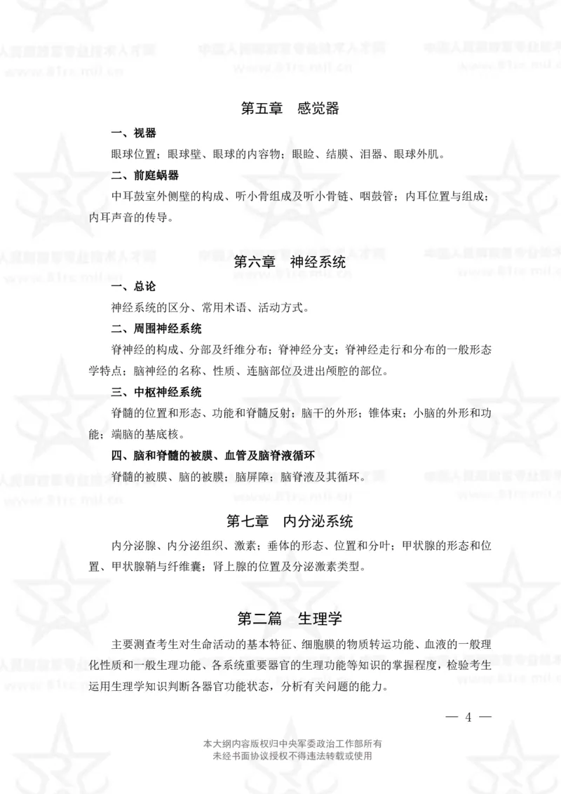 20、护理学专业科目考试大纲_军队文职(1)_08.备考分数线等信息_新版军队文职考试大纲