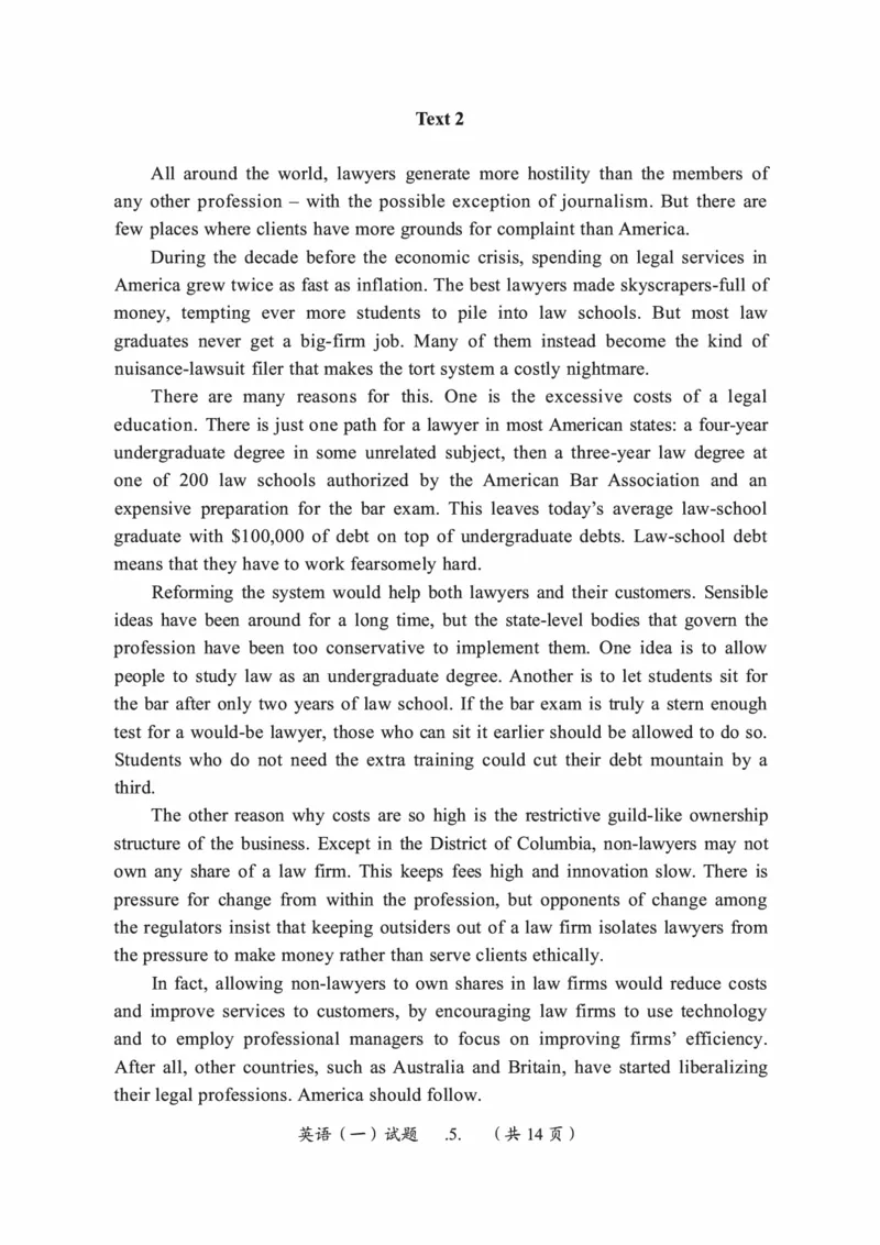 2014年考研英语一真题可复制搜索查词_考研英语真题_考研英语（一）历年真题_❤️2.2010-2024年考研英语一真题及解析_01、真题部分