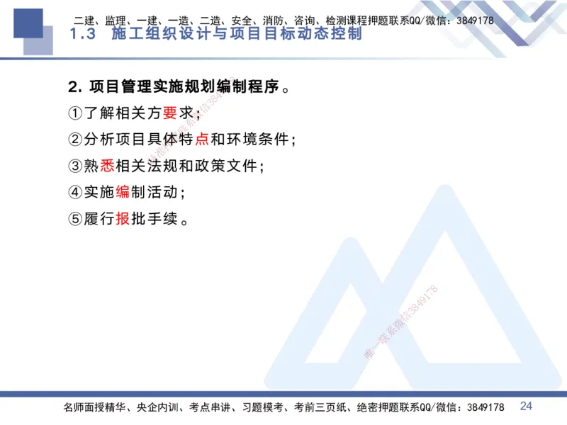 01.2025黄雨诗-考点专项突破-管理1_2026年一级建造师_2026年一建管理_2025年一建管理SVIP_02-基础精讲✿高端面授✿深度强化_41-管理《考点专项突破》黄雨诗HX_讲义
