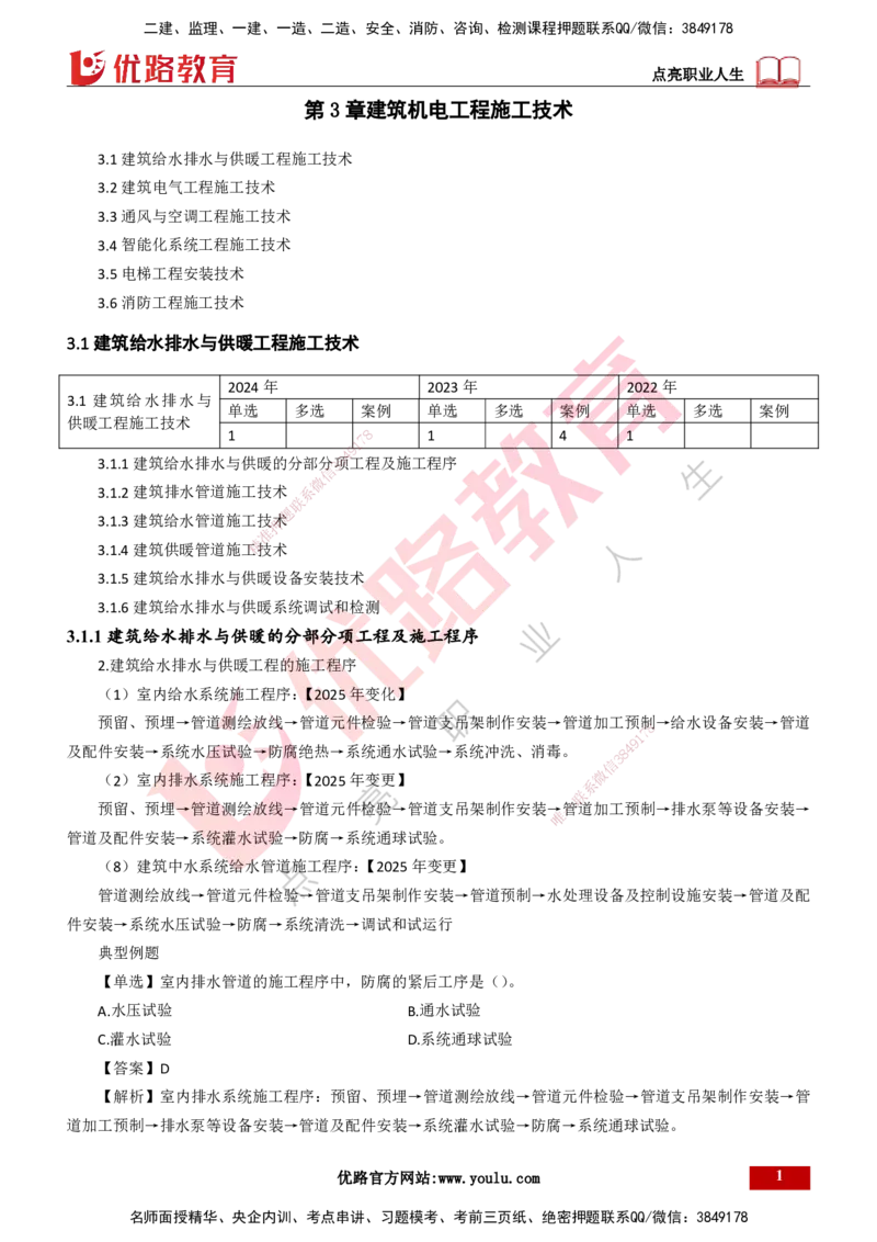 25年一建《机电实务》大V精讲第3章讲义打印版_2026年一级建造师_2026年一建机电_2025年一建机电SVIP_02-基础精讲✿高端面授✿深度强化_32-机电《强化精讲班》王建波YL