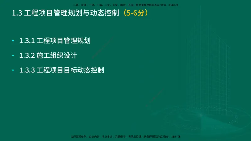 25年一建《项目管理》大V精讲第1章讲义在线版_2026年一级建造师_2026年一建管理_2025年一建管理SVIP_02-基础精讲✿高端面授✿深度强化_30-管理《强化精讲班》许名标YL
