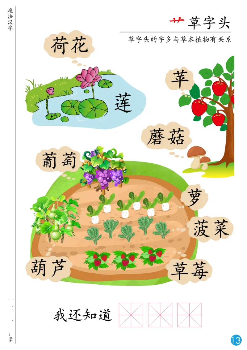 魔法汉字无水印_幼小语数英专项资料_幼小语文专项