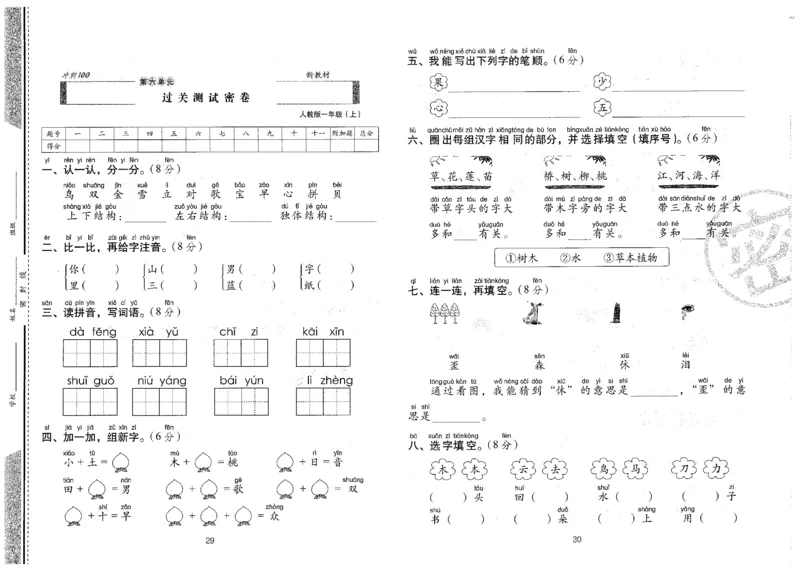一上语文期末冲刺卷（24秋）_2024年人教版小学数学一二三四五六年级上册下册期中期末试a0747_小学全科《同步练习+精品试卷》打包下载（1-6年级单元月考期中期末试卷）_期末总复习