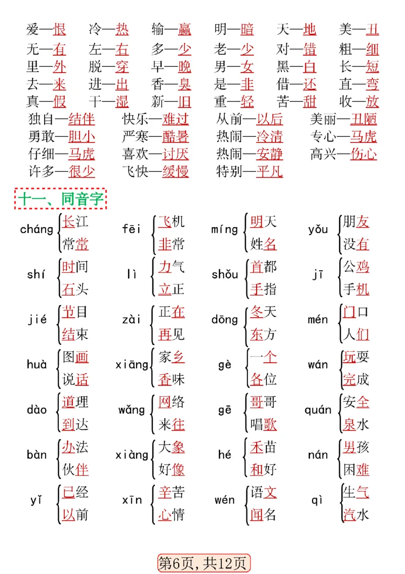 1132一年级语文下册期中高频考点知识汇总_一年级上下册资料_一年级下册小红书同款资料_一下数学