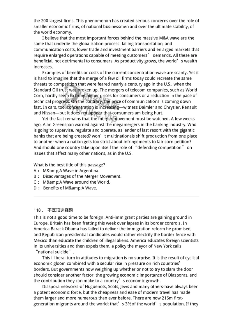 340501-阅读理解1-174339_军队文职(1)_01.军队文职真题-专业课_（全）版本一（历年真题+章节练习+模拟题）_英语言文学(军队文职)_章节练习_纯题目