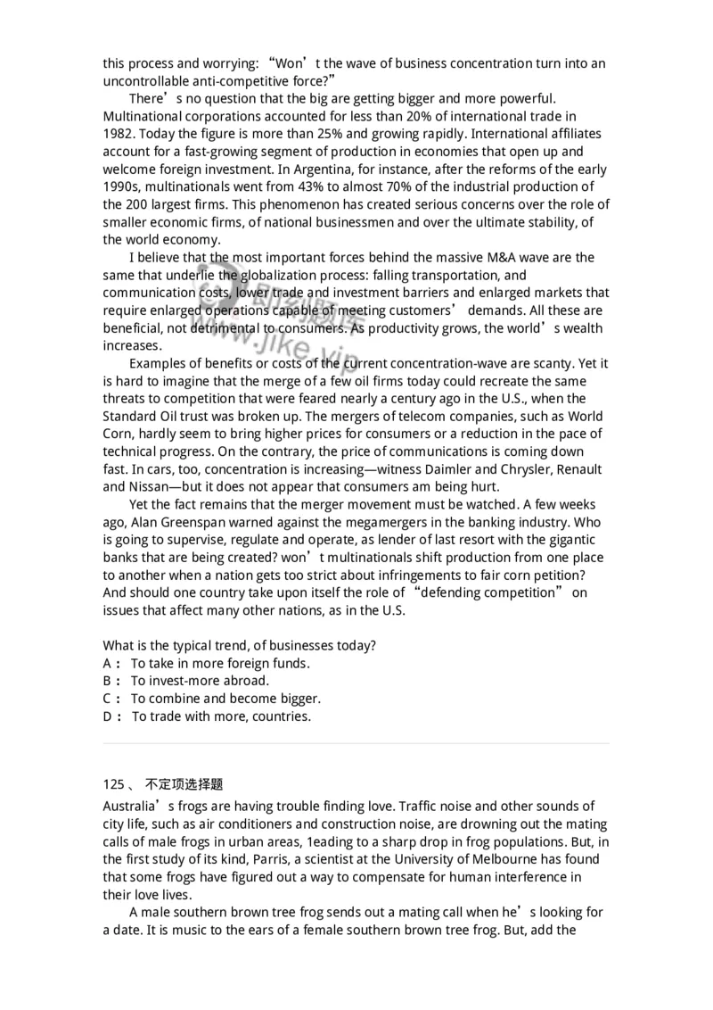 340501-阅读理解1-174339_军队文职(1)_01.军队文职真题-专业课_（全）版本一（历年真题+章节练习+模拟题）_英语言文学(军队文职)_章节练习_纯题目