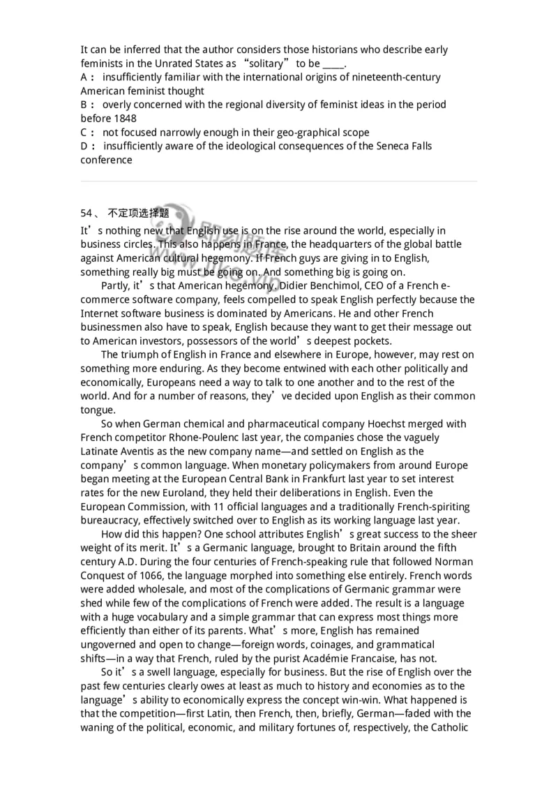 340501-阅读理解1-174339_军队文职(1)_01.军队文职真题-专业课_（全）版本一（历年真题+章节练习+模拟题）_英语言文学(军队文职)_章节练习_纯题目