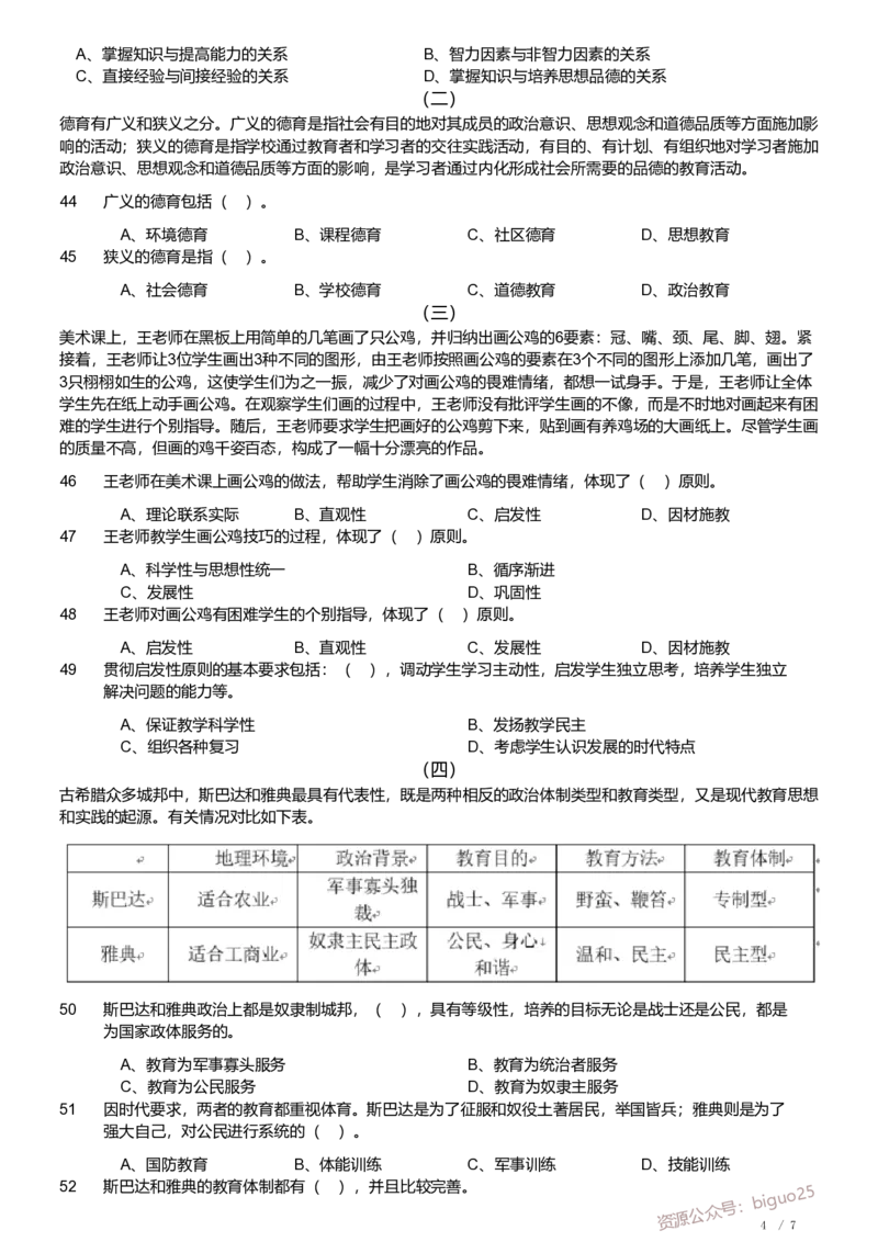 2021军队文职《专业科目》教育学类&mdash;教育学试卷_军队文职(1)_01.军队文职真题-专业课_（全）版本一（历年真题+章节练习+模拟题）_教育学(军队文职)_历年真题