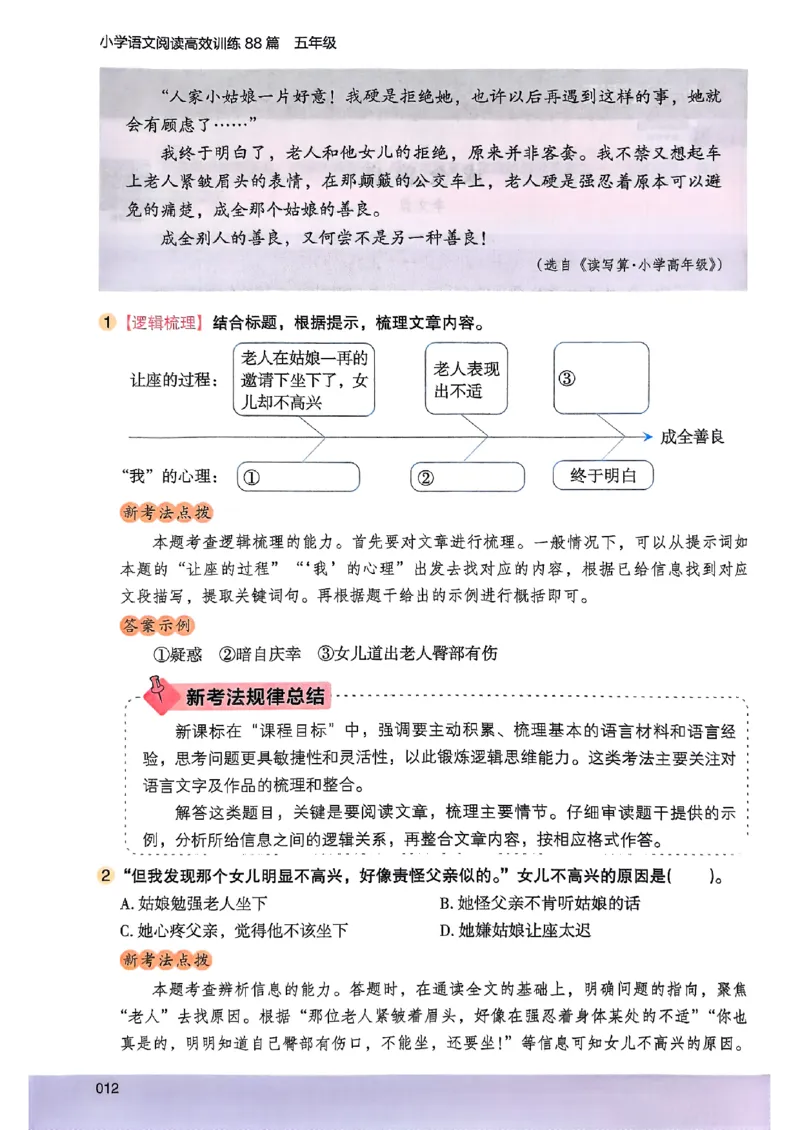 2026五年级木头马88篇高效训练-副本_26版高效阅读88篇五年级