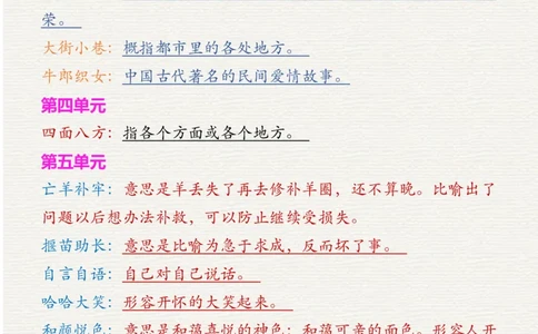 1.11二下语文四字词语解释_二年级上下册资料_小学二年级学习资料-25年更新版_2-02、小学二年级语文下册_2-2-2、练习题、作业、试题、试卷_专项练习_语文字词成语专项（习题+总结）