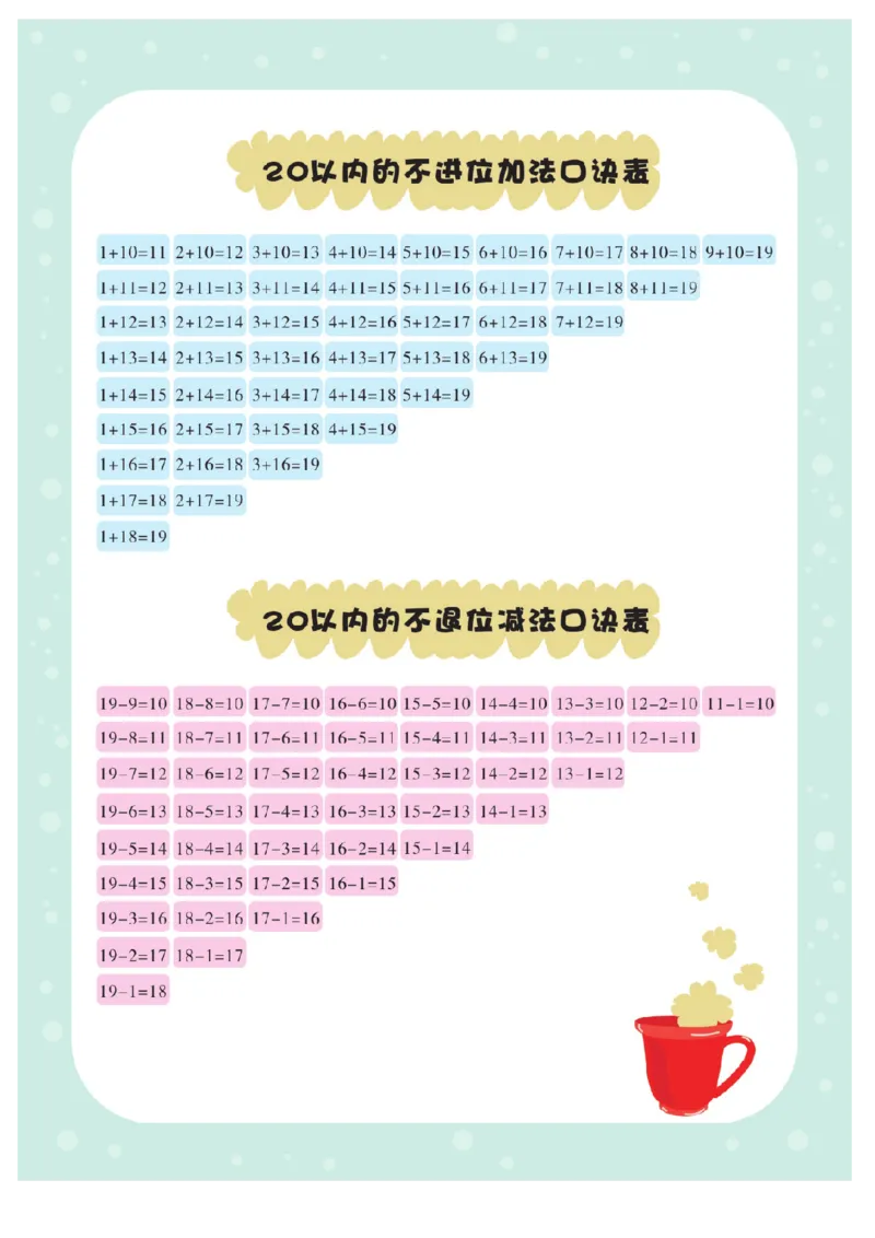 幼小衔接口算题卡2_幼小语数英专项资料_幼小数学专项