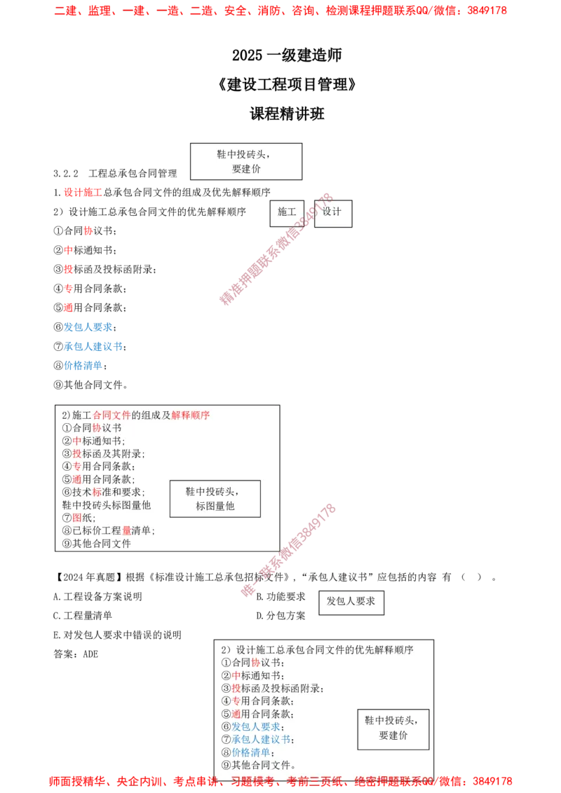27-第3章-3.2-工程合同管理（六）_2026年一级建造师_2026年一建管理_2025年一建管理SVIP_02-基础精讲✿高端面授✿深度强化_17-管理《教材精讲班》金月SMR推荐