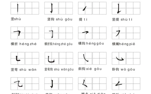一年级上册语文笔画名称和易错笔画字练习_1年级小红书最新热门资料