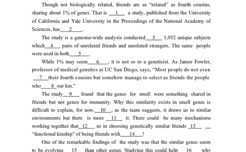 2015年考研英语一真题_考研英语真题_考研英语（一）历年真题_❤️2.2010-2024年考研英语一真题及解析_01、真题部分_word版